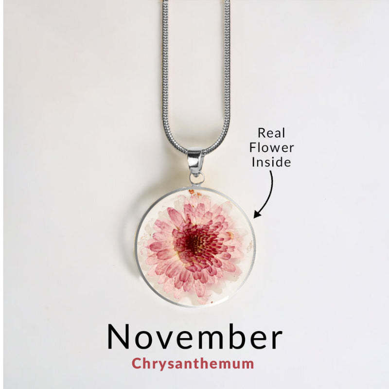 Personalized Birth Flower Jewelry Necklace-Personalized Jewels