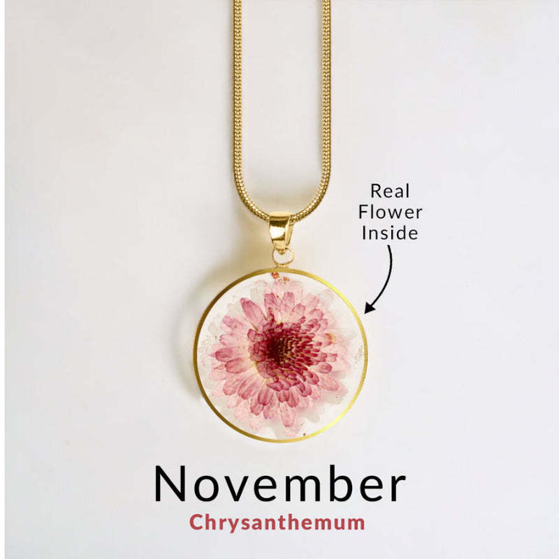 Personalized Birth Flower Jewelry Necklace-Personalized Jewels
