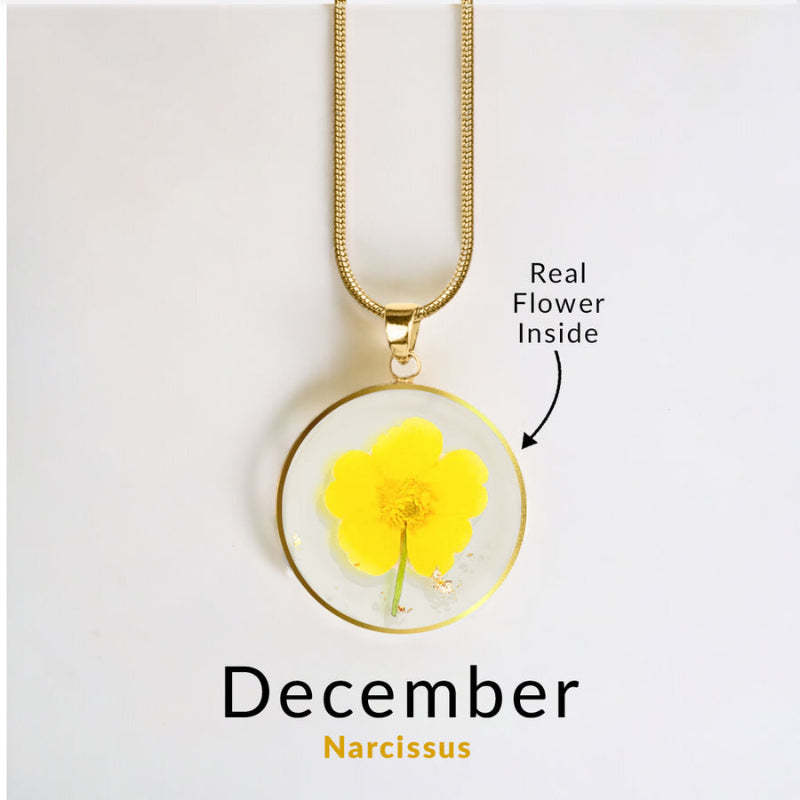 Personalized Birth Flower Jewelry Necklace-Personalized Jewels