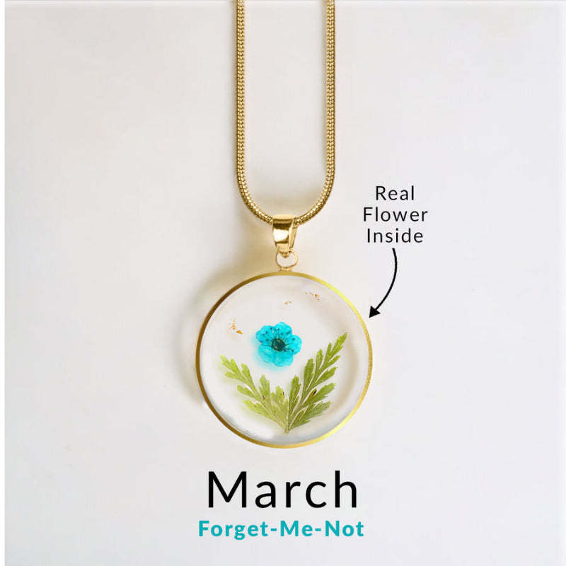 Personalized Birth Flower Jewelry Necklace-Personalized Jewels