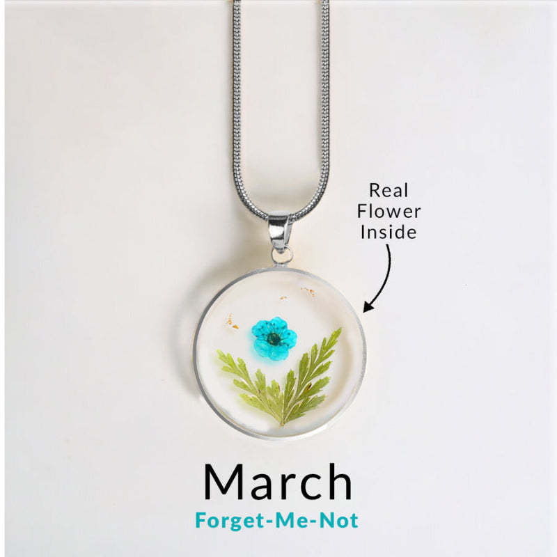 Personalized Birth Flower Jewelry Necklace-Personalized Jewels
