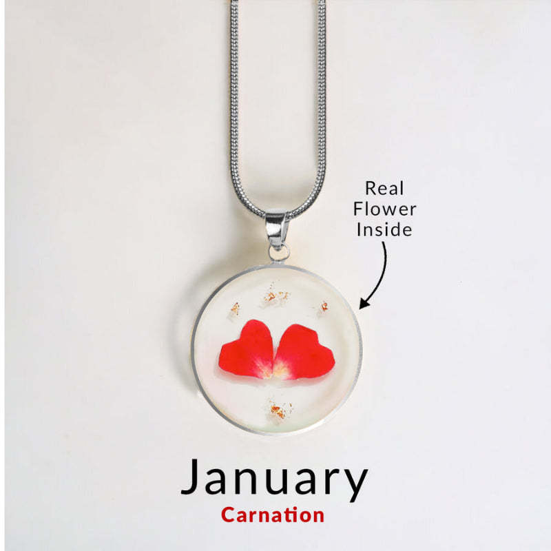 Personalized Birth Flower Jewelry Necklace-Personalized Jewels