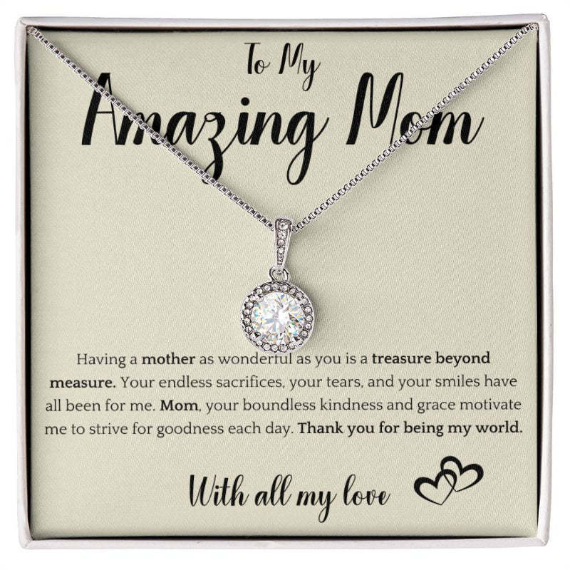 To My Amazing Mom Mothers Day Necklace With Giftbox-Personalized Jewels