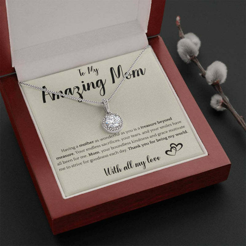 To My Amazing Mom Mothers Day Necklace With Giftbox-Personalized Jewels