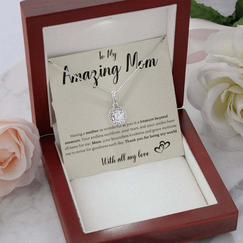 To My Amazing Mom Mothers Day Necklace With Giftbox-Personalized Jewels