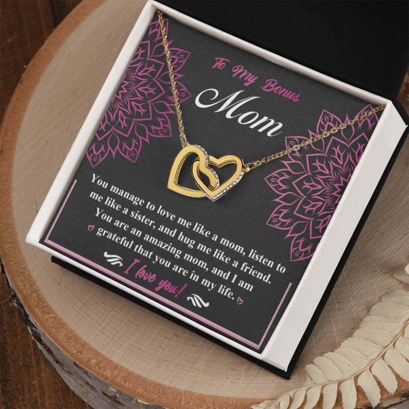 To My Mom Mothers Day Interlocking Necklaces With Message Card-Personalized Jewels