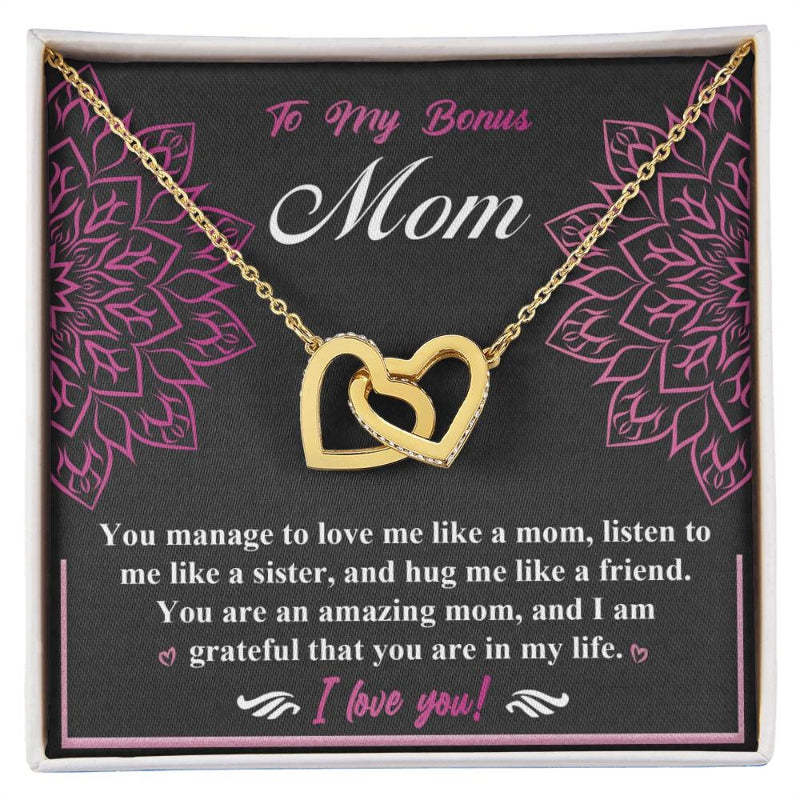 To My Mom Mothers Day Interlocking Necklaces With Message Card-Personalized Jewels
