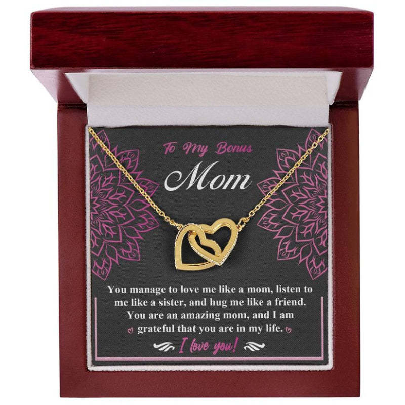 To My Mom Mothers Day Interlocking Necklaces With Message Card-Personalized Jewels