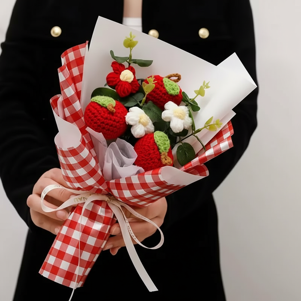 Handmade Crochet Floral Gift Bouquet Arrangement