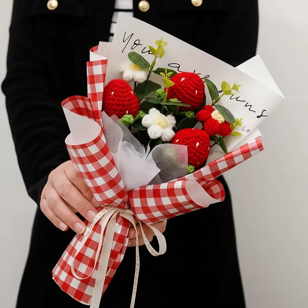 Handmade Crochet Floral Gift Bouquet Arrangement