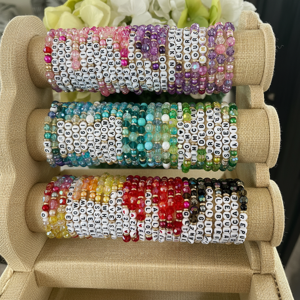 TS Inspired Eras Tour Friendship Beaded Bracelet Stacking Set