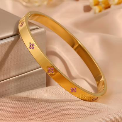 Zirconia Bracelet Set for Women Stackable Bangles