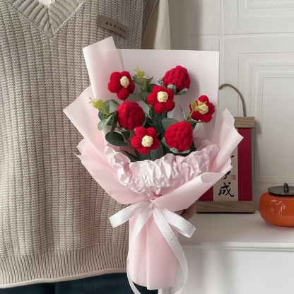 Handmade Crochet Floral Gift Bouquet Arrangement
