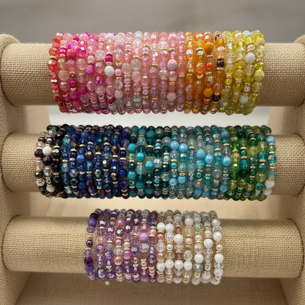 TS Inspired Eras Tour Friendship Beaded Bracelet Stacking Set