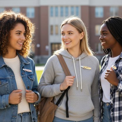 Personalized Sister Name Engraved Pin Set