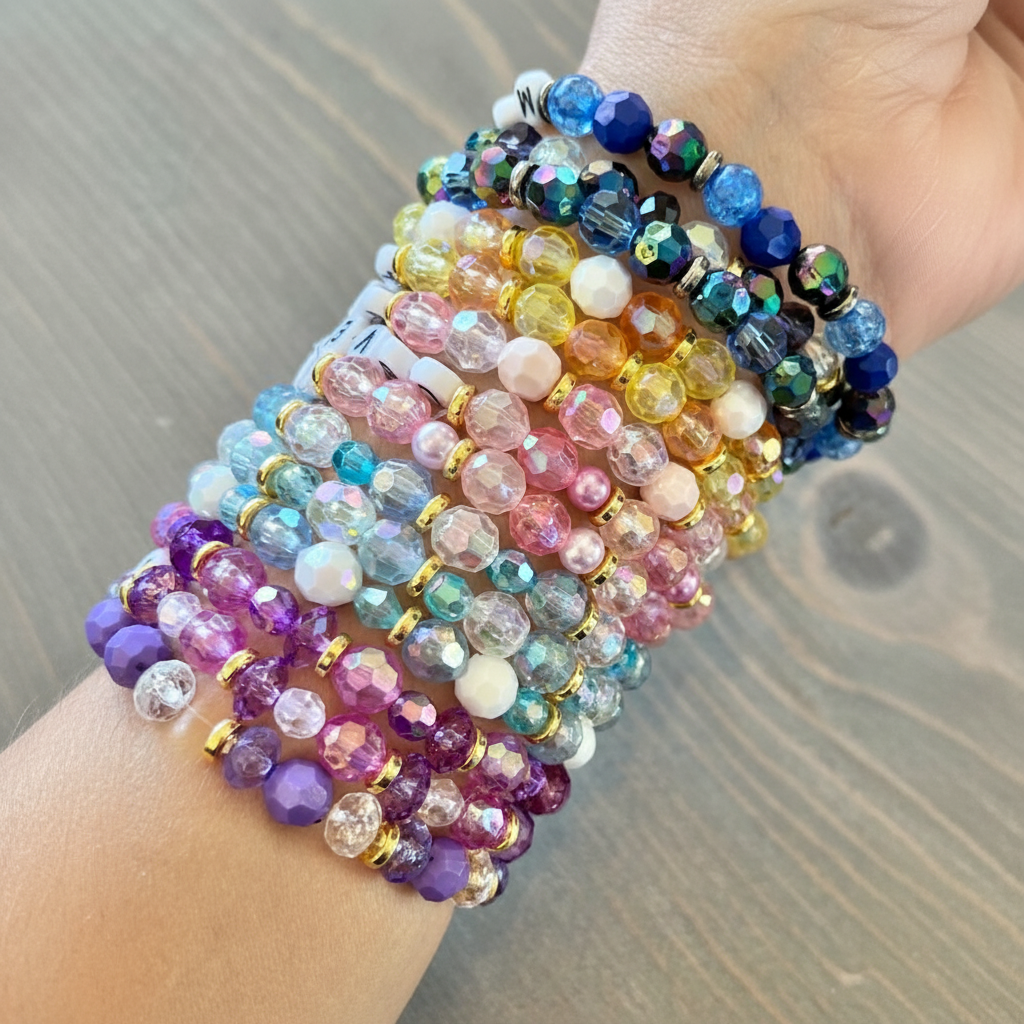 TS Inspired Eras Tour Friendship Beaded Bracelet Stacking Set
