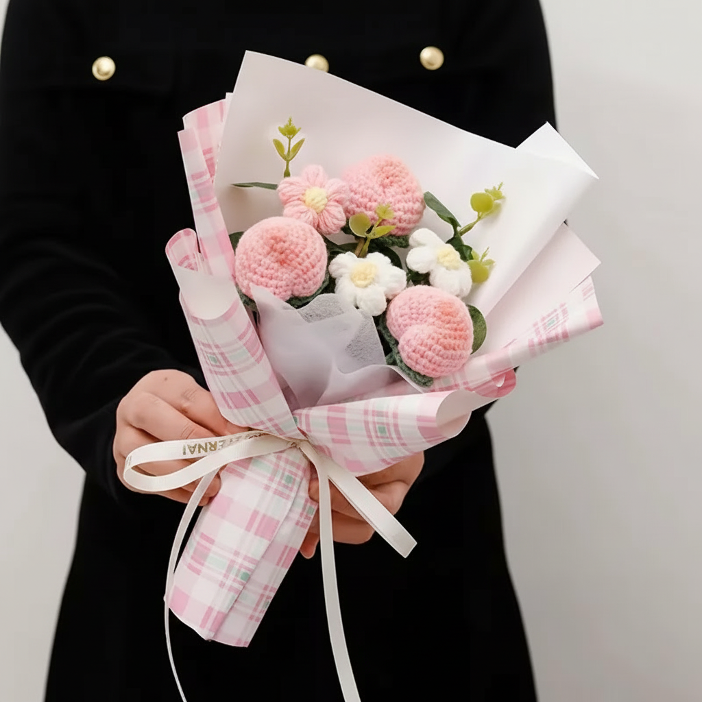 Handmade Crochet Floral Gift Bouquet Arrangement