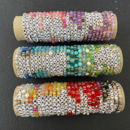 TS Inspired Eras Tour Friendship Beaded Bracelet Stacking Set