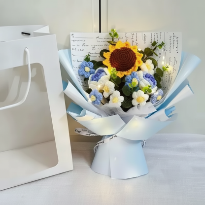 Handmade Crochet Floral Gift Bouquet Arrangement