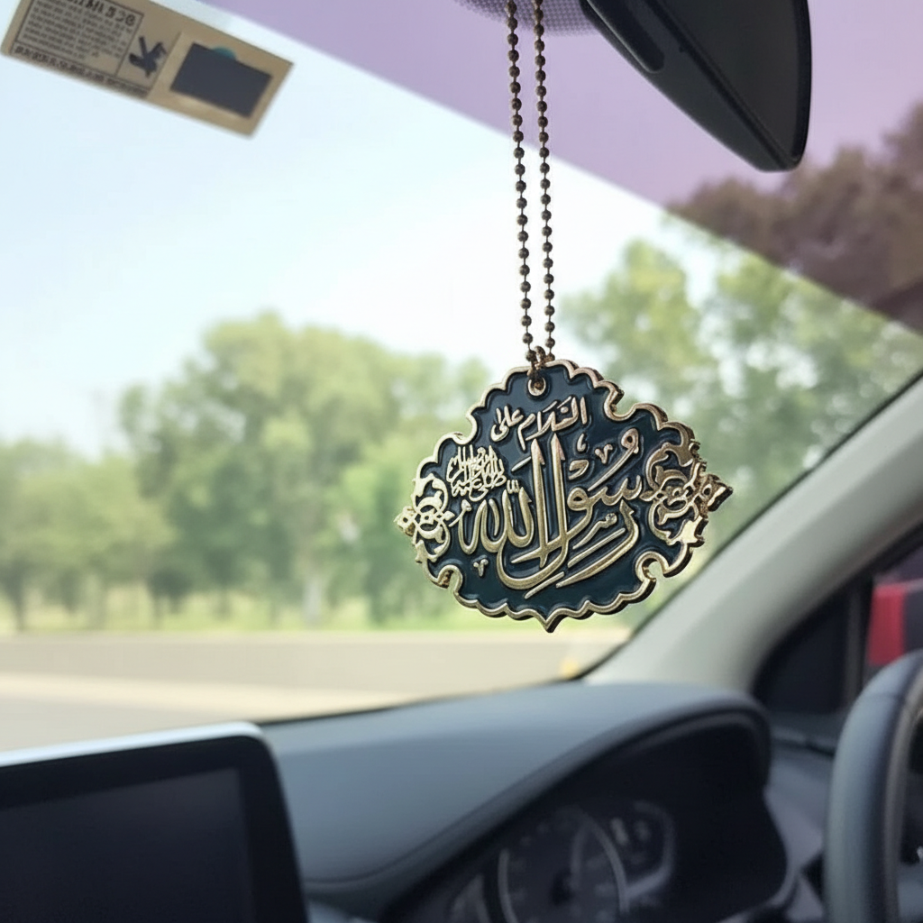 Two Sided Quote Printed Decorative Car Ornament