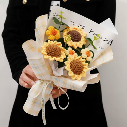 Handmade Crochet Floral Gift Bouquet Arrangement