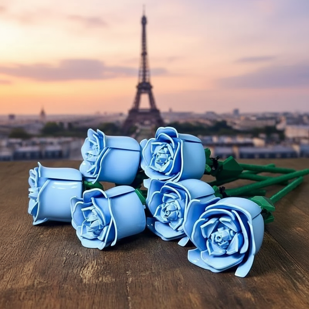 DIY Rose Flower Building Set With Blooms For Home Decor