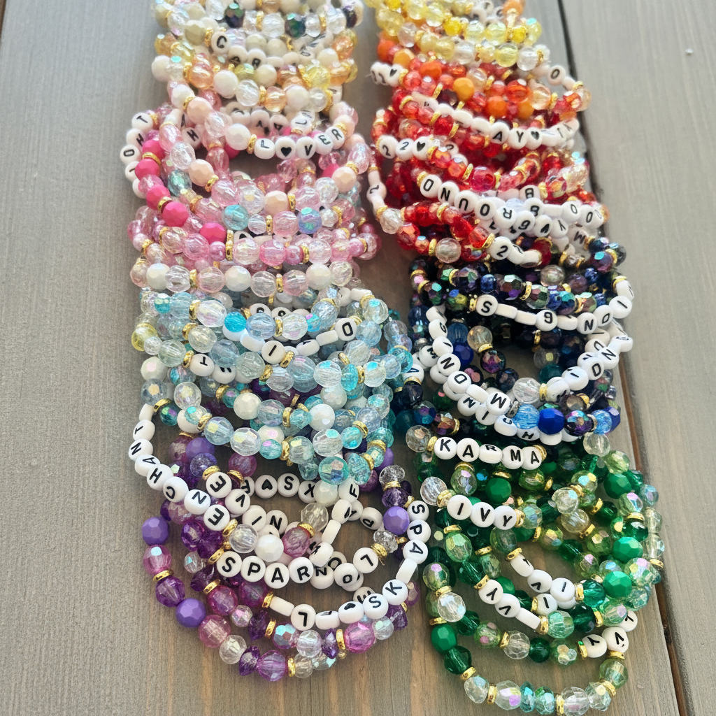 TS Inspired Eras Tour Friendship Beaded Bracelet Stacking Set
