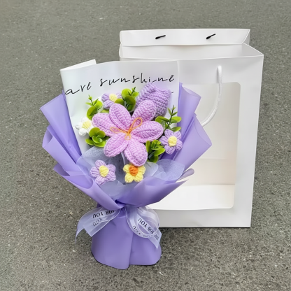 Handmade Crochet Floral Gift Bouquet Arrangement