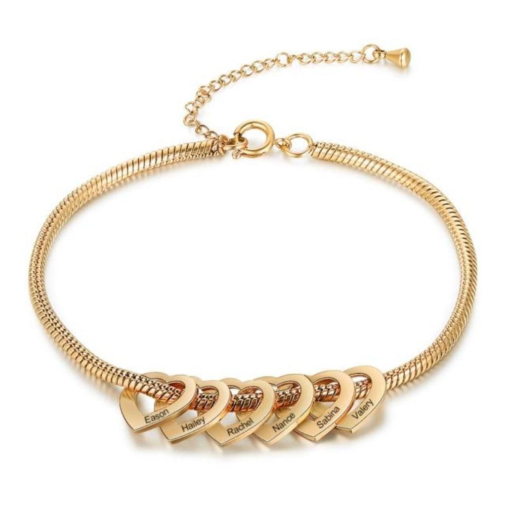 Anklets for Women- Customized Anklets for Women Heart charm Anklets - Personalized Jewel