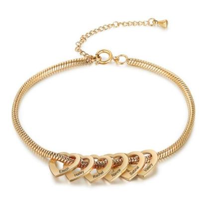 Anklets for Women- Customized Anklets for Women Heart charm Anklets - Personalized Jewel