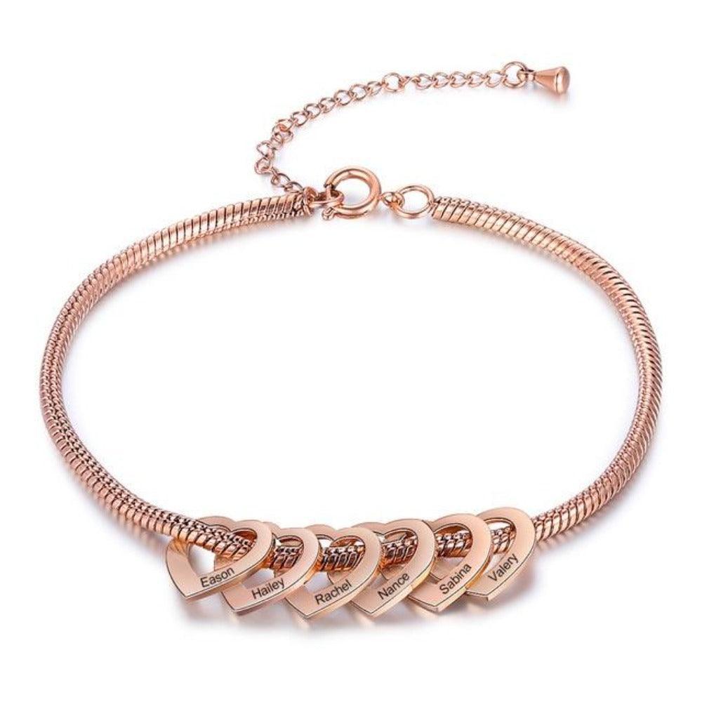 Anklets for Women- Customized Anklets for Women Heart charm Anklets - Personalized Jewel