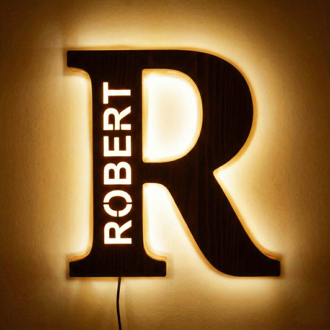 Custom Personalized LED Alphabet Letter Night Light