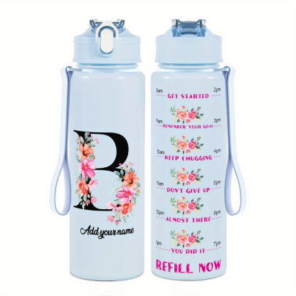 Personalized Water Tracker Bottle With Custom Name