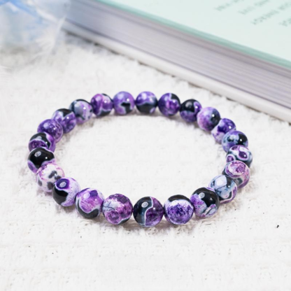 Natural Fire Agate Beaded Bracelet For Inner Guidance