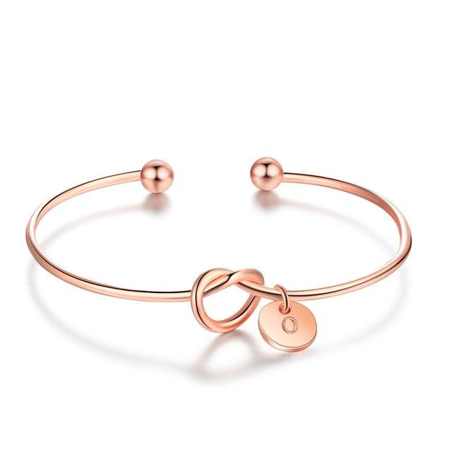 Bangles for Women in 3 colors, Option to Carve Any Letter from A-Z, Jewelry for Bridesmaid - Personalized Jewel