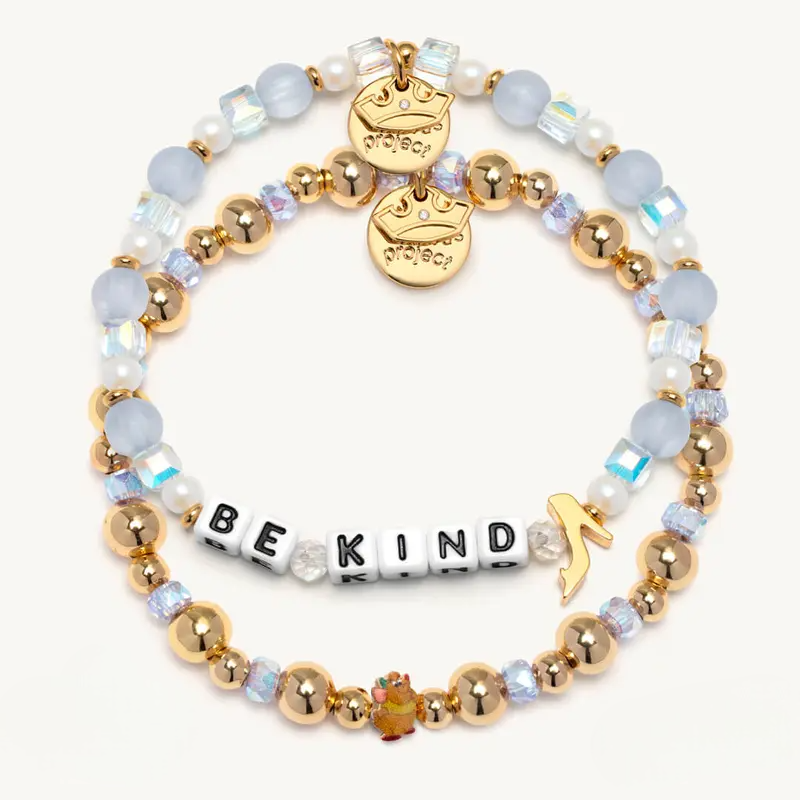 Inspirational Beaded Bracelet Bundle With Letter Charms For Women