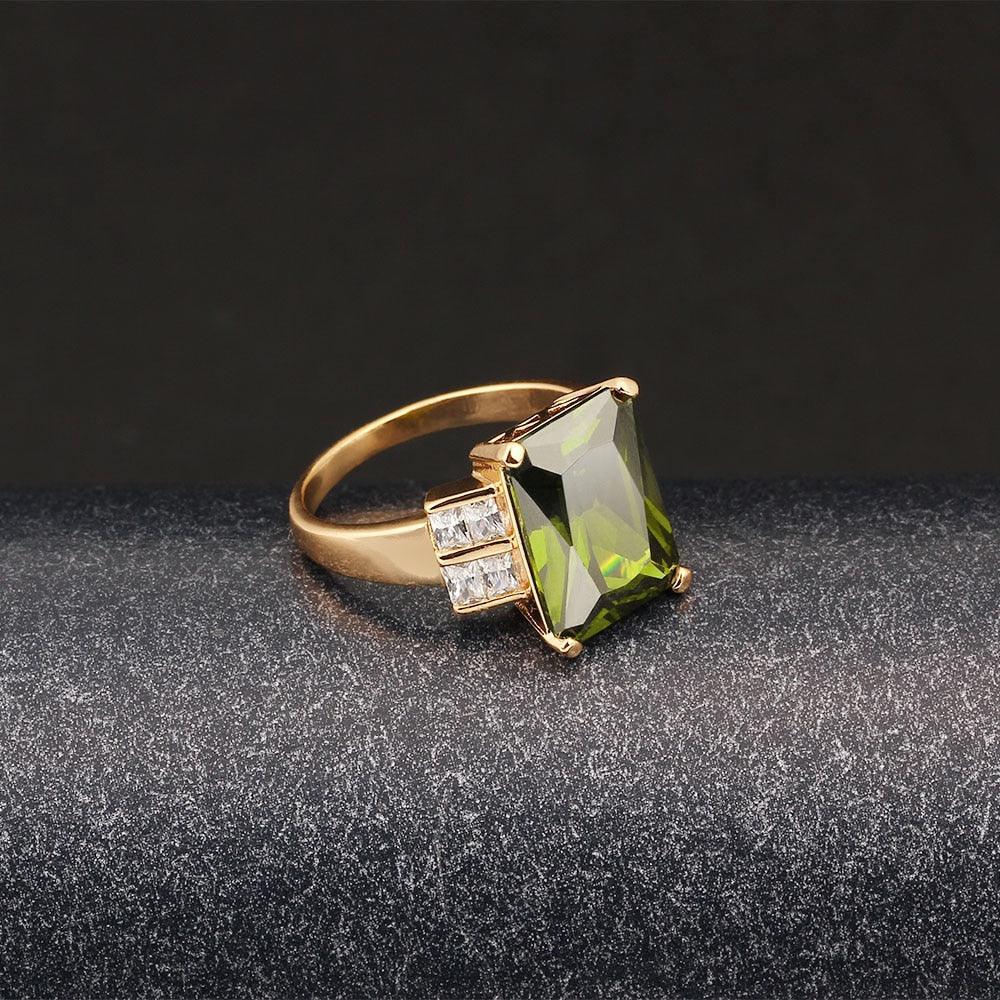 Broadside Square 14mm Gold Color Rings Fashion Jewelry Gift for Women - Personalized Jewel