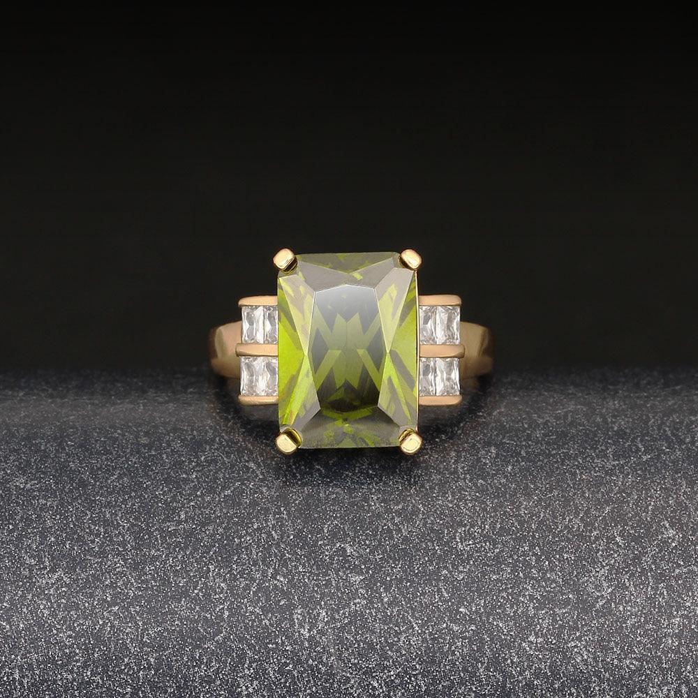 Broadside Square 14mm Gold Color Rings Fashion Jewelry Gift for Women - Personalized Jewel
