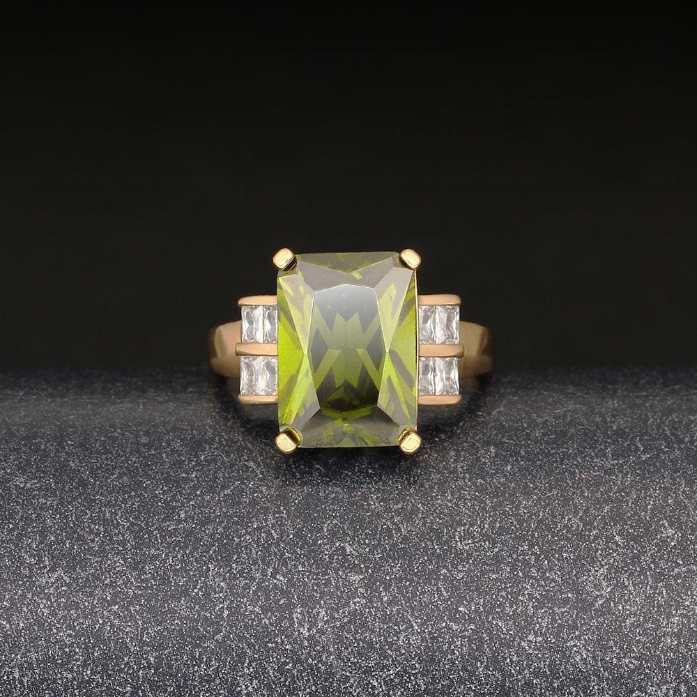 Broadside Square 14mm Gold Color Rings Fashion Jewelry Gift for Women - Personalized Jewel