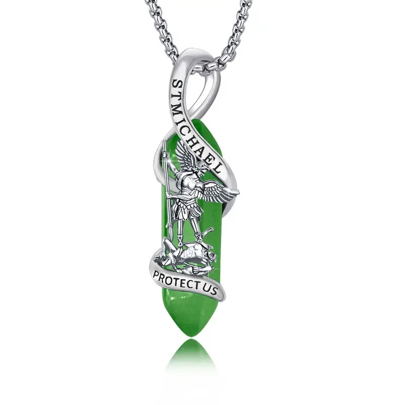 Saint Michael Pendant With 925 Sterling Silver And Polished Finish