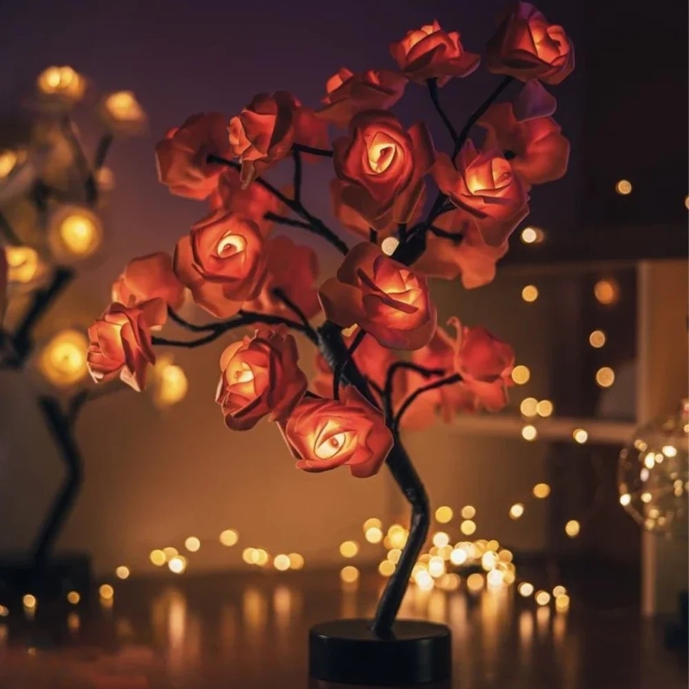 LED Rose Tree Decorative Table Lamp