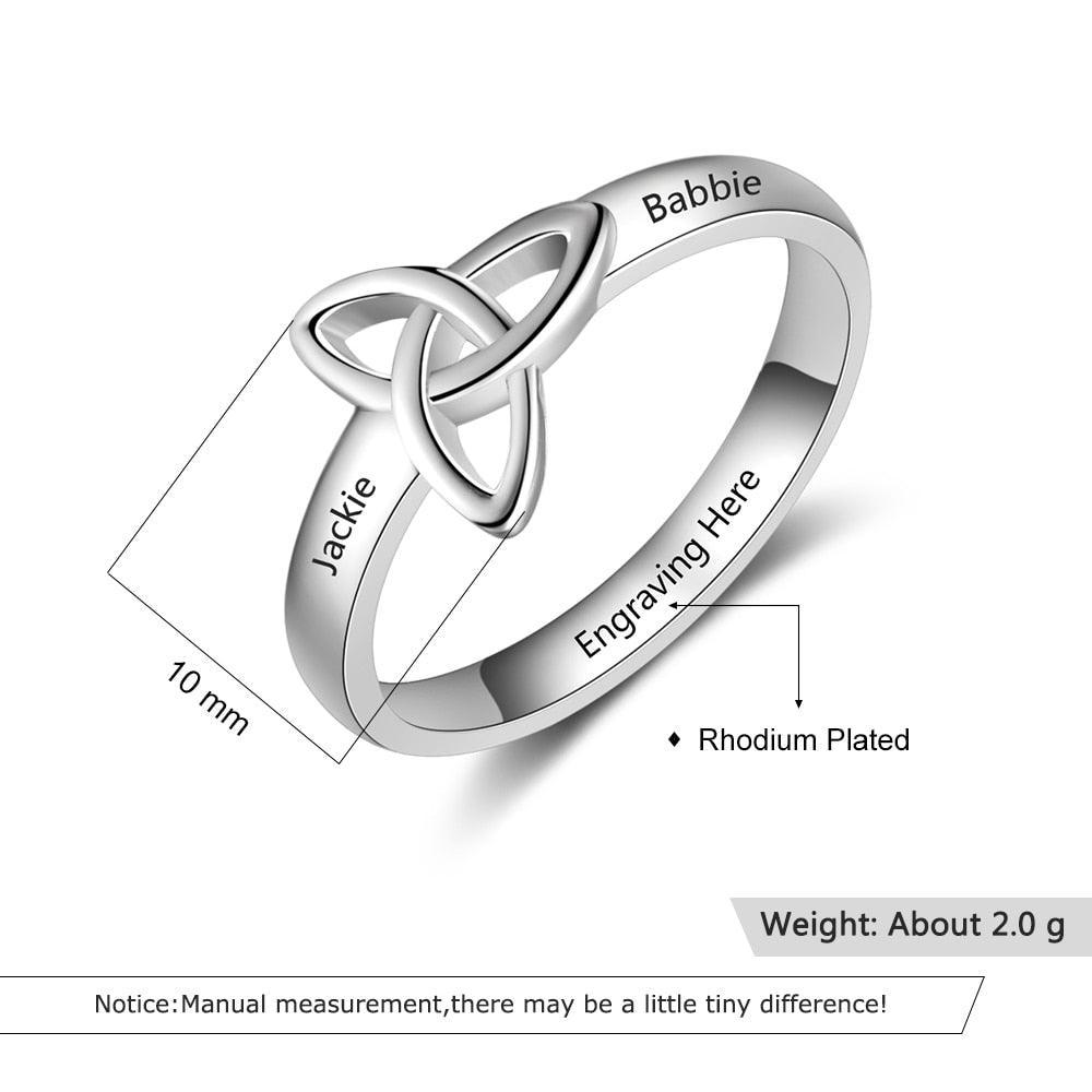 Celtics Knot - Personalized Silver Ring-Personalized Jewels