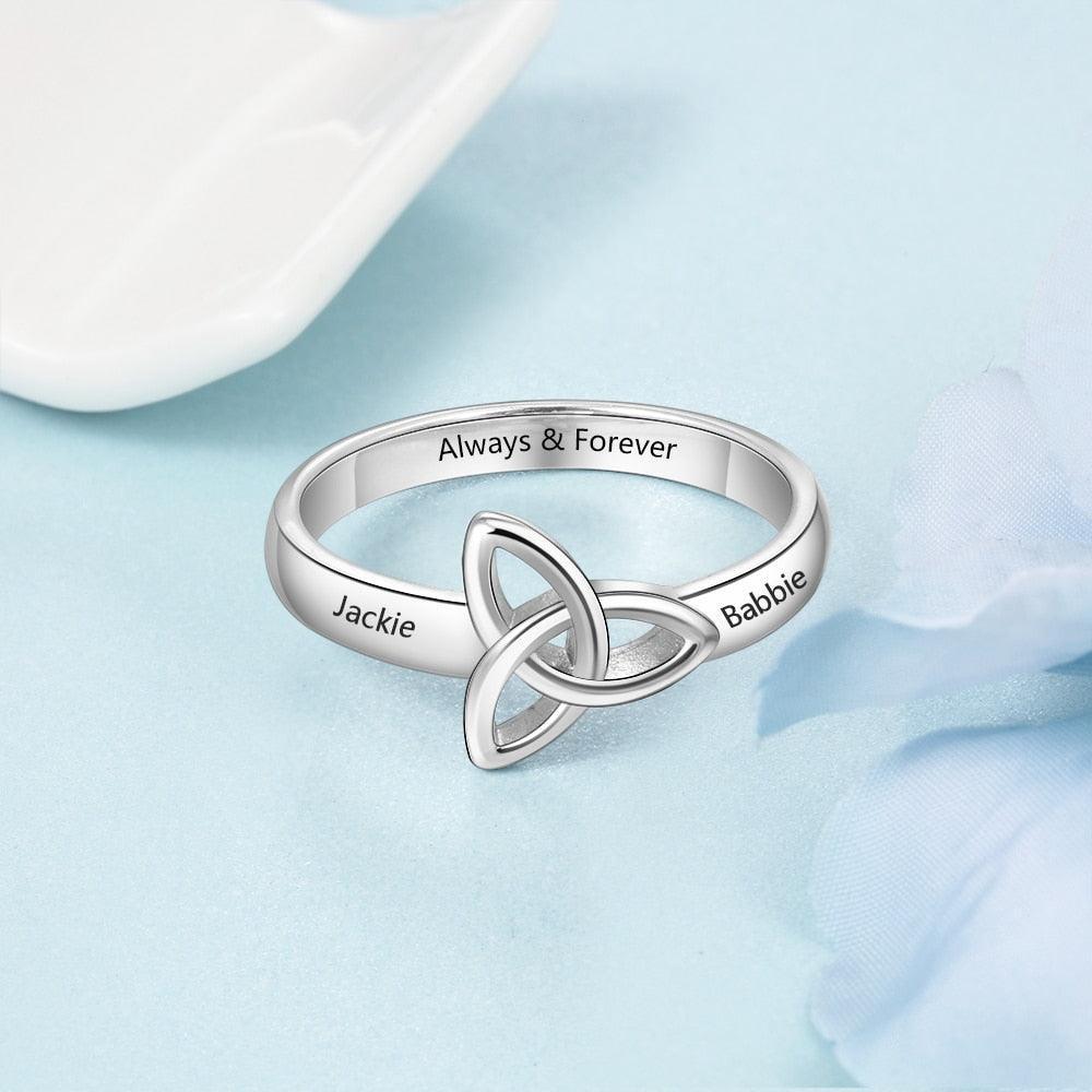 Celtics Knot - Personalized Silver Ring-Personalized Jewels