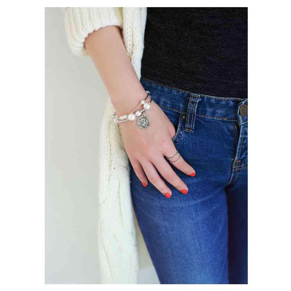 Classic 925 Sterling Silver Vintage Style Chain Ring, Fashionable Jewelry Gift for Men & Women - Personalized Jewel