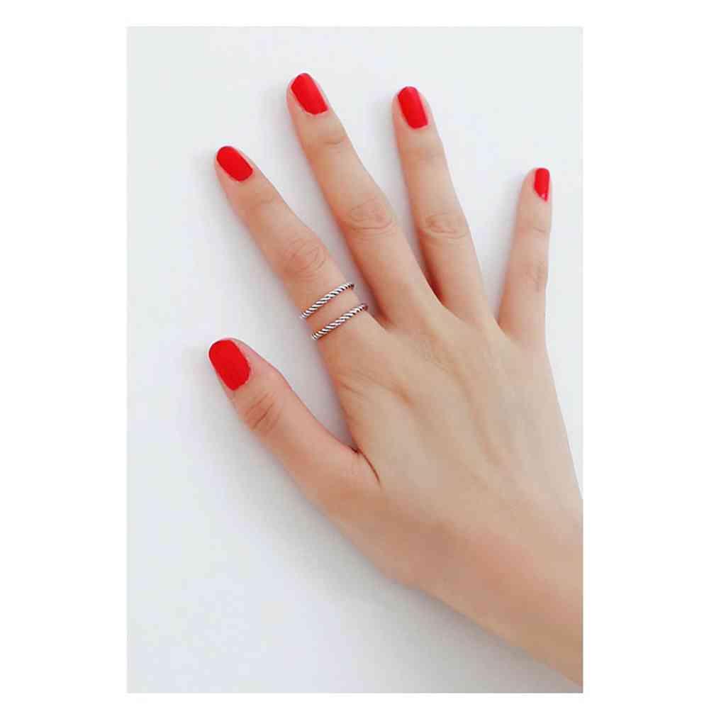 Classic 925 Sterling Silver Vintage Style Chain Ring, Fashionable Jewelry Gift for Men & Women - Personalized Jewel