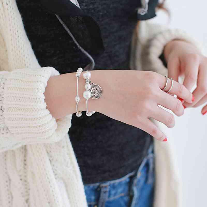 Classic 925 Sterling Silver Vintage Style Chain Ring, Fashionable Jewelry Gift for Men & Women - Personalized Jewel