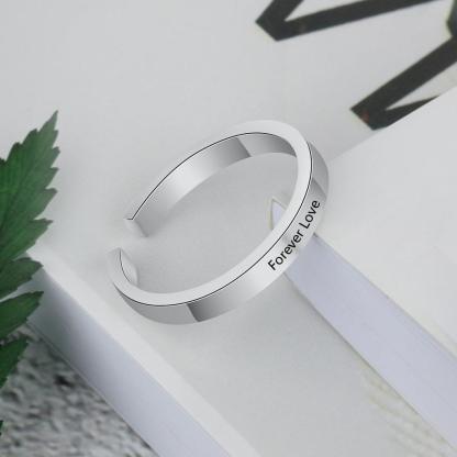 Classic Adjustable Ring for Lovers - Personalized Name or Message Engraving Ring for All - Personalized Jewel