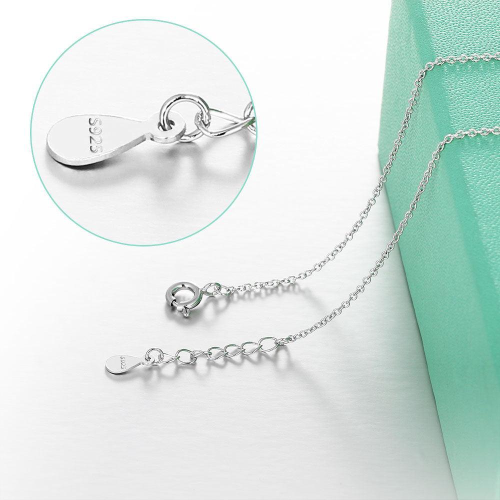 Classic Silver Necklace for Women - Silver Necklace for Women - Elegant Party Jewelry for Women - 925 Sterling Silver Necklace for Women - Personalized Jewel