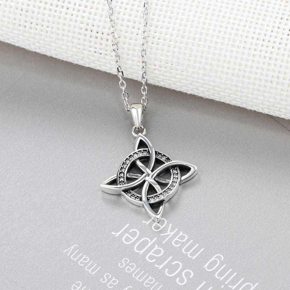 Cross Figure Vintage Jewelry Top CZ Pendant Necklace 925 Sterling Silver Necklaces & Pendants For Women - Personalized Jewel