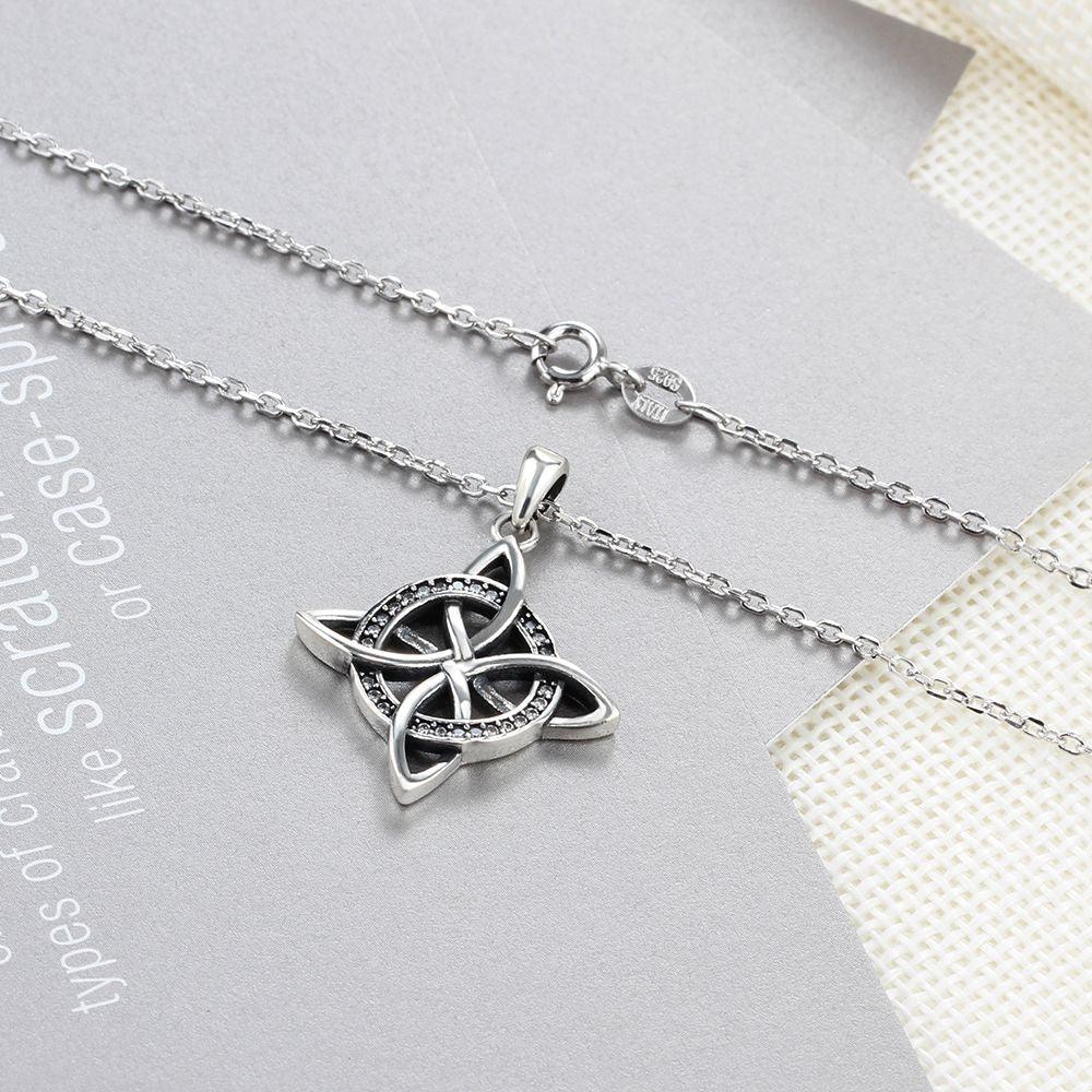 Cross Figure Vintage Jewelry Top CZ Pendant Necklace 925 Sterling Silver Necklaces & Pendants For Women - Personalized Jewel